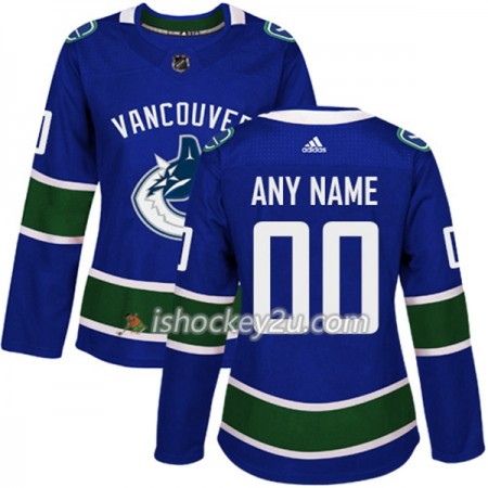 Dame NHL Vancouver Canucks Tilpasset Adidas 2017-2018 Blå Authentic